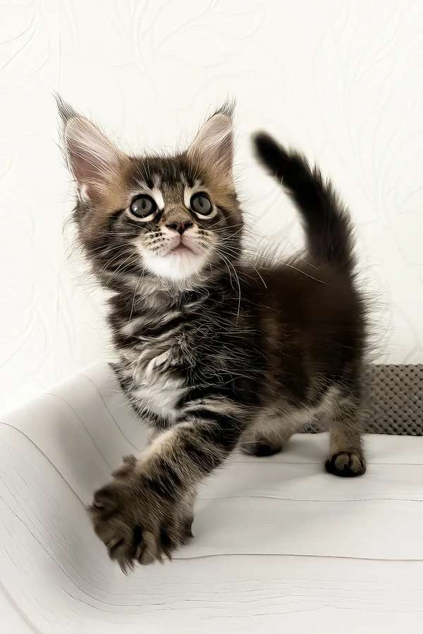 Clover, silver shaded Maine Coon kitten for sale